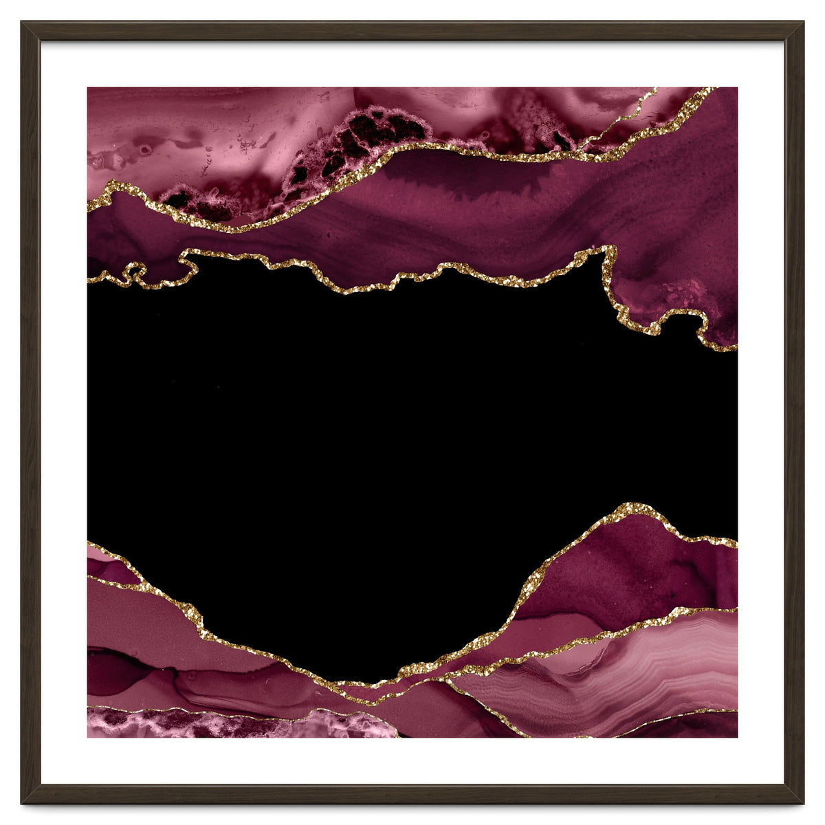 Burgundy & Gold Agate Texture 18