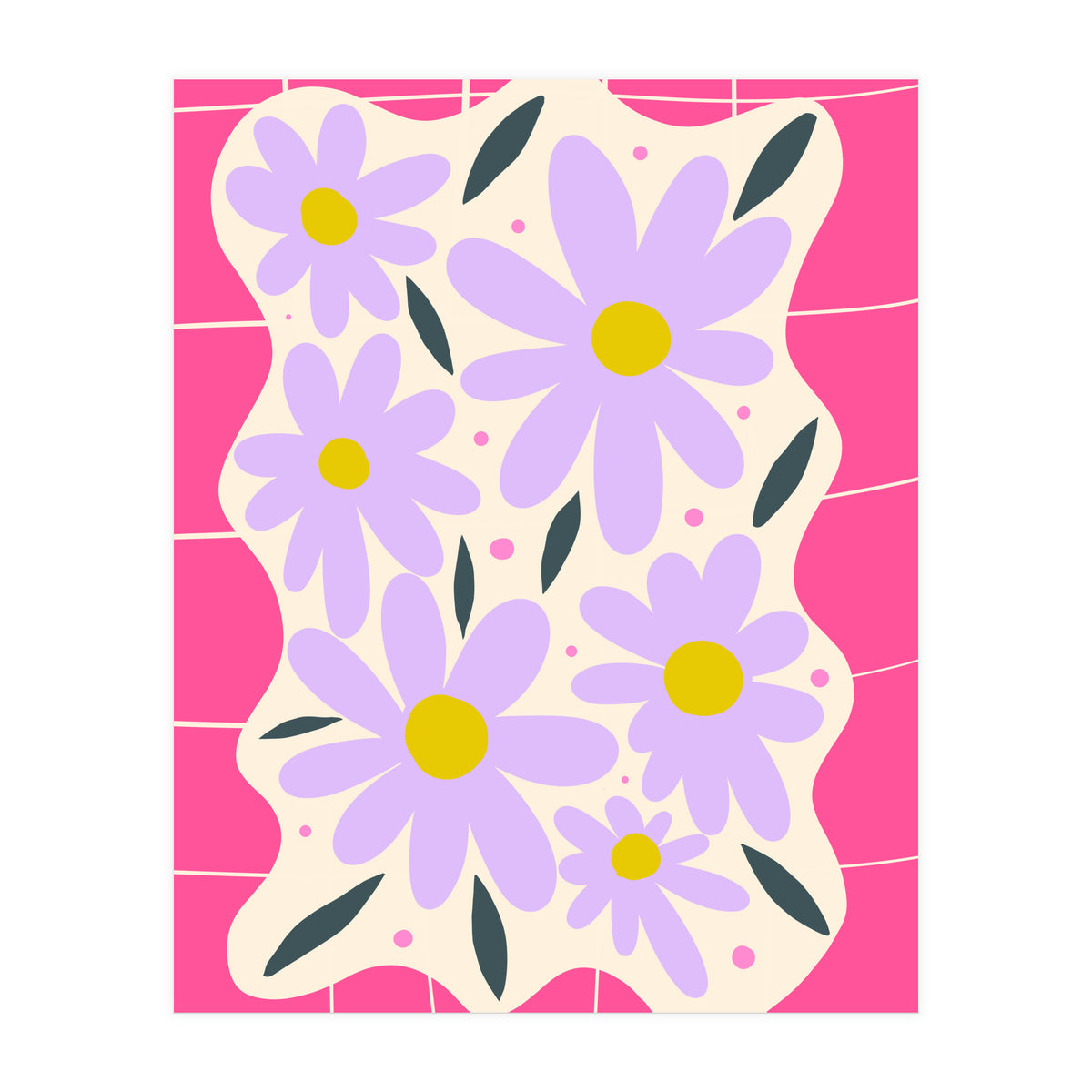 Modern Grid Floral (Print Only)