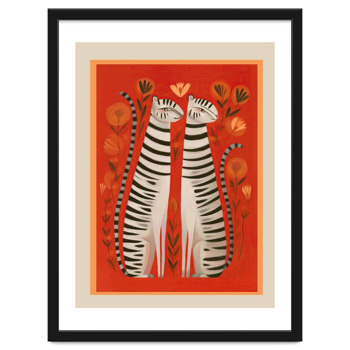 Striped Cat Pair
