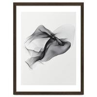 Abstract Black Flowing Fabric Wave