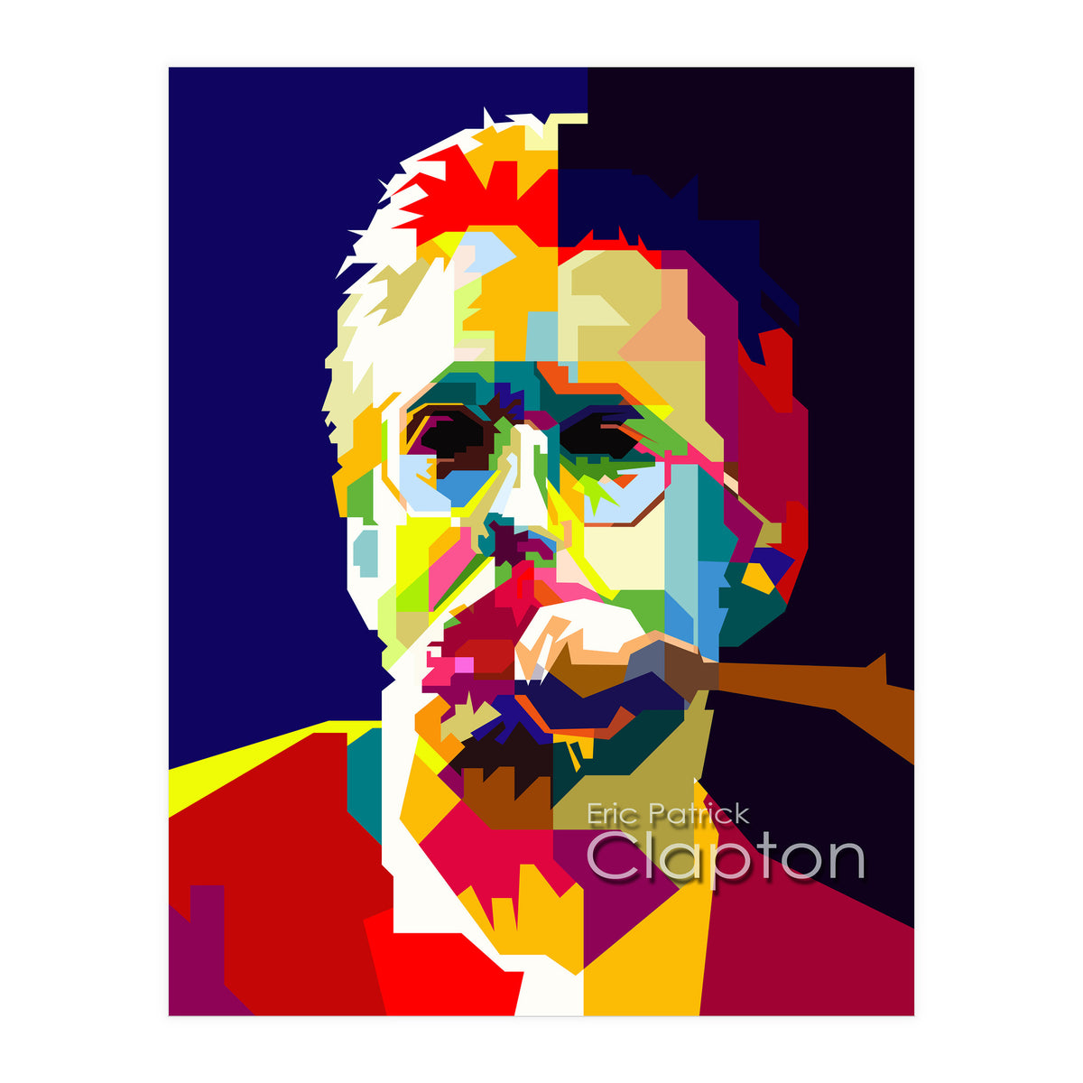 Eric Clapton English Blues Guitarist And Singer Pop Art WPAP (Print Only)