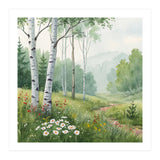 Birch Grove Serenity: A Meadow Wildflower Path (Print Only) thumbnail