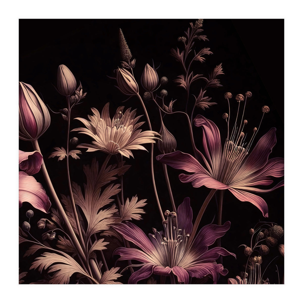 VINTAGE COLOURFUL BOTANICAL-10A-1 (Print Only)