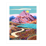 Alice In Wonder Valley, Nature Landscape Floral Positivity Meadow, Mountains Travel Pastel Bohemian Eclectic Spring, River Hope Vintage Good Vibes (Print Only) thumbnail