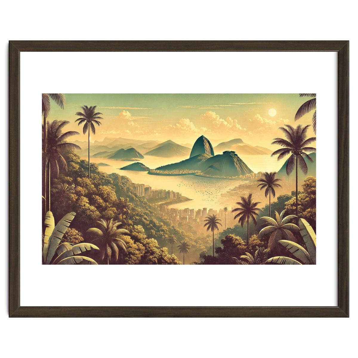 Vintage Brazil, Rio De Janeiro Tropics Poster