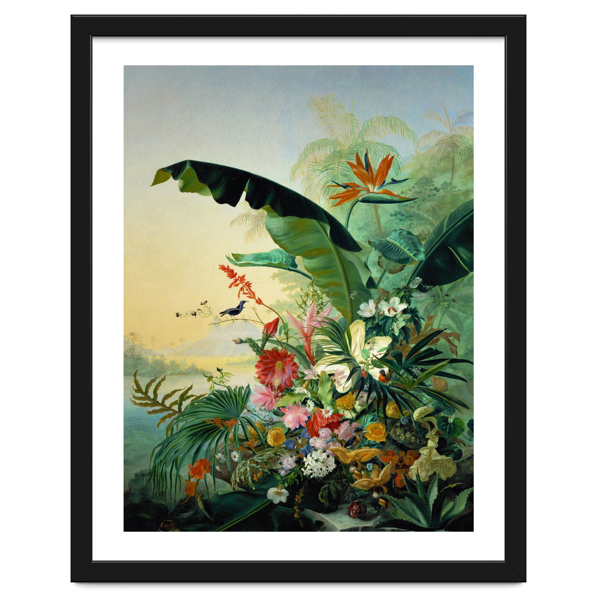 Fleurs exotique, 1836 Exotic flowers from tropical countries. Canvas, 162 x 121 cm.