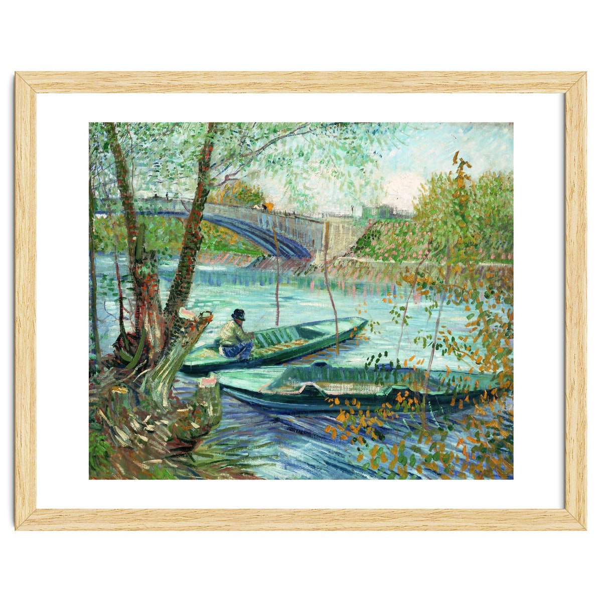 Vincent Van Gogh / 'Fishing in Spring, the Pont de Clichy ', 1887, Oil on canvas, 49 x 58 cm.