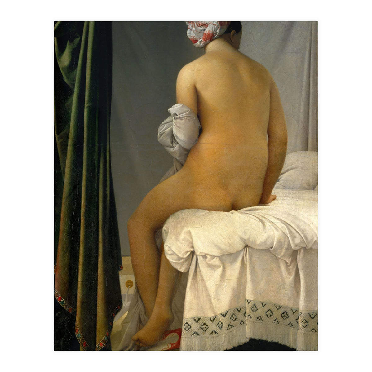 Jean Auguste Dominique Ingres / 'The Valpinçon Bather', 1806, Oil on canvas, 146 × 97,5 cm, RF 259. (Print Only)