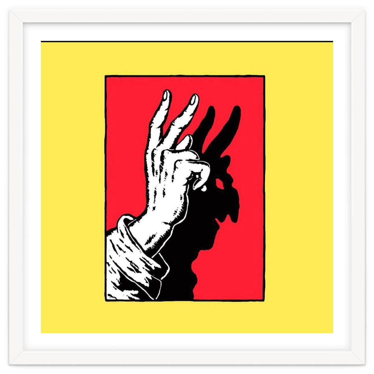 Hand Shadow Art – Peace & Freedom Illustration