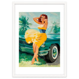 Pinup Girl Posing In Front Of The Car thumbnail