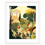Pastel Garden, Botanical Nature Plants Jungle, Bohemian Eclectic Forest Illustration thumbnail