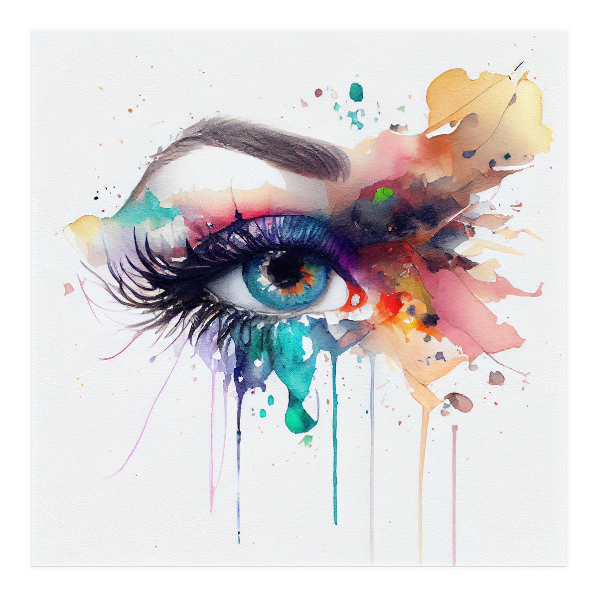 Watercolor Woman Eye #2 (Print Only)