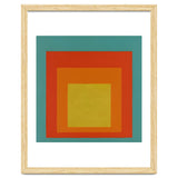 JOSEF ALBERS - HOMAGE TO THE SQUARE GREEN RED YELLOW ORANGE thumbnail