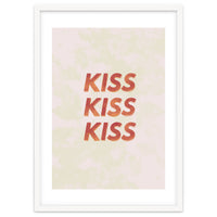 Kiss Kiss Kiss Love Typography