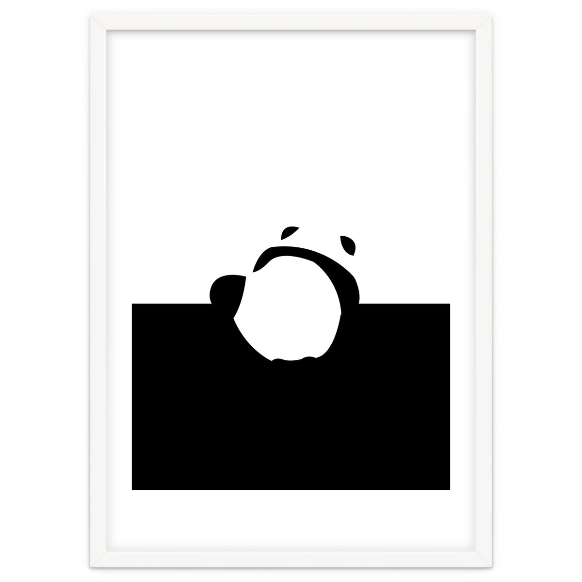 Find Your Feet, Panda Abstract Monochromatic Black & White, Wildlife Animals Cute Eclectic Bohemian Pets