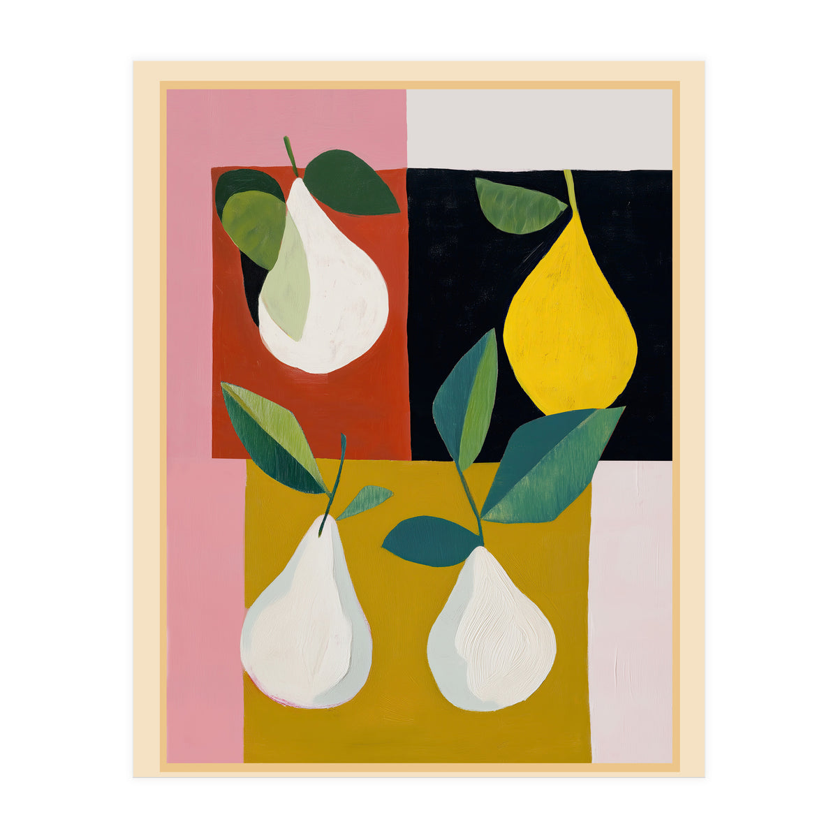 Modern Pears Still Life II (Print Only)