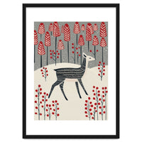 Fawn in a Winter Landscape