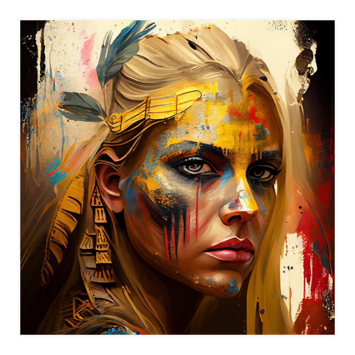 Powerful Warrior Woman #2 (Print Only)