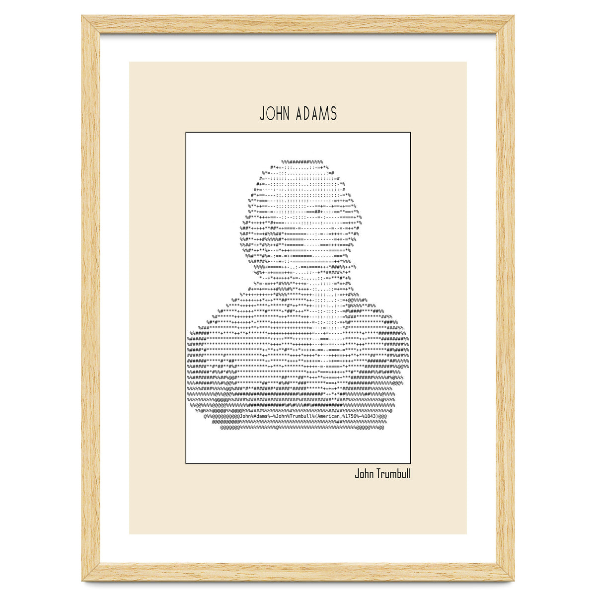 John Adams – John Trumbull (ascii Art)