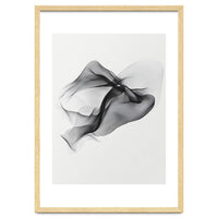 Abstract Black Flowing Fabric Wave
