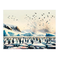 Antarctic Expanse Penguins Path (Print Only)