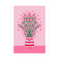 Heart Flowers Vase (Print Only)