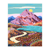 Alice In Wonder Valley, Nature Landscape Floral Positivity Meadow, Mountains Travel Pastel Bohemian Eclectic Spring, River Hope Vintage Good Vibes (Print Only) thumbnail