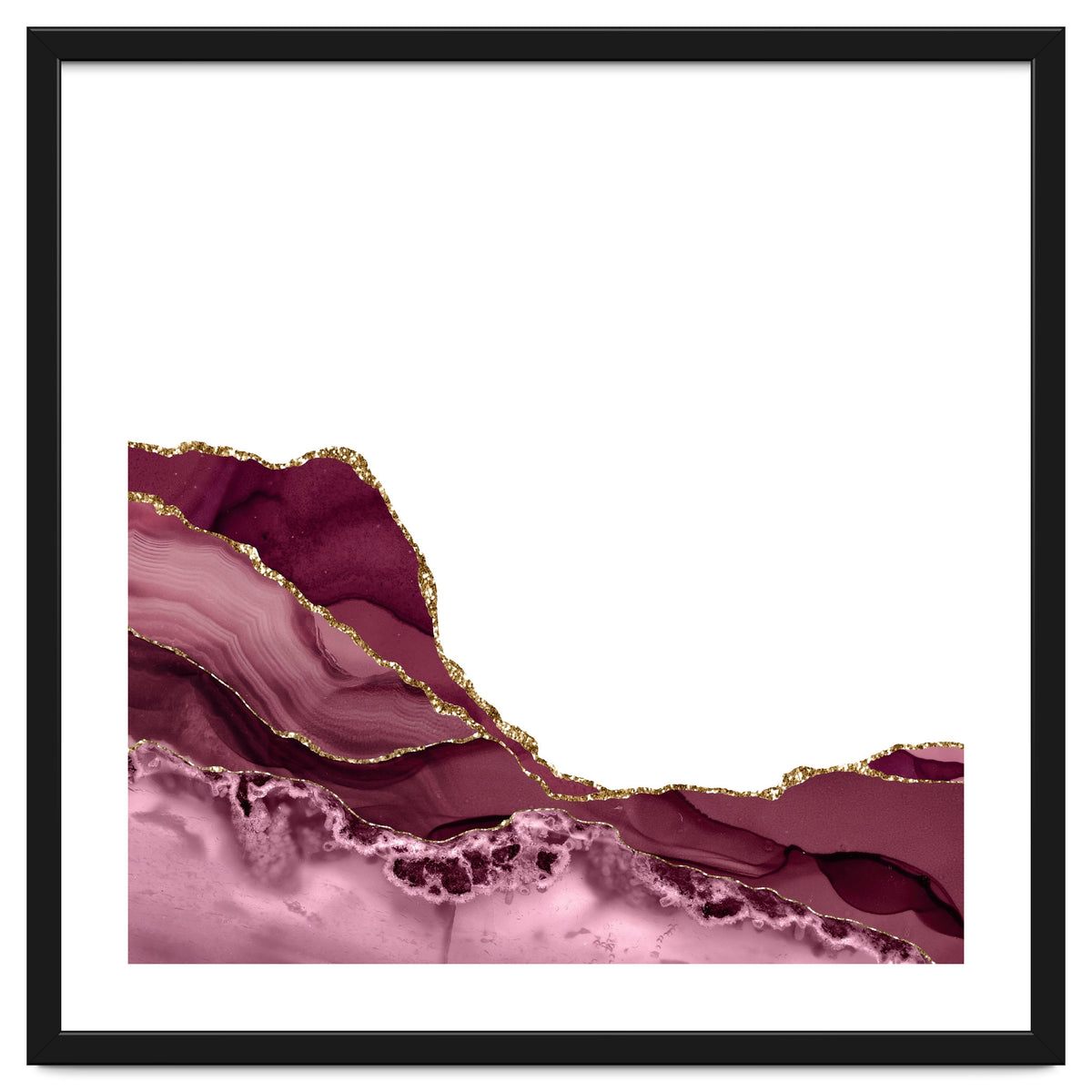 Burgundy & Gold Agate Texture 23