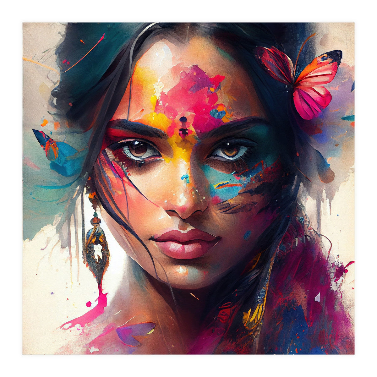 Festival Glow Hindu Portrait (Print Only)