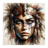 Regal Warrior Woman Watercolor Portrait (Print Only) thumbnail