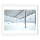 Sunshade site in the winter beach thumbnail