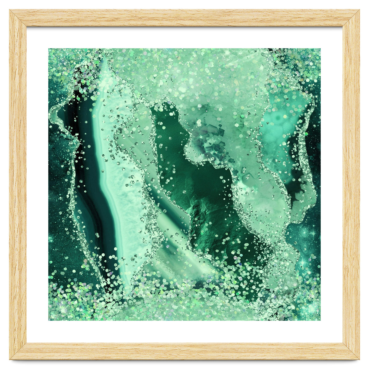 Emerald Glitter Agate Texture 03