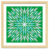 Petal Burst - green, blue, beige thumbnail