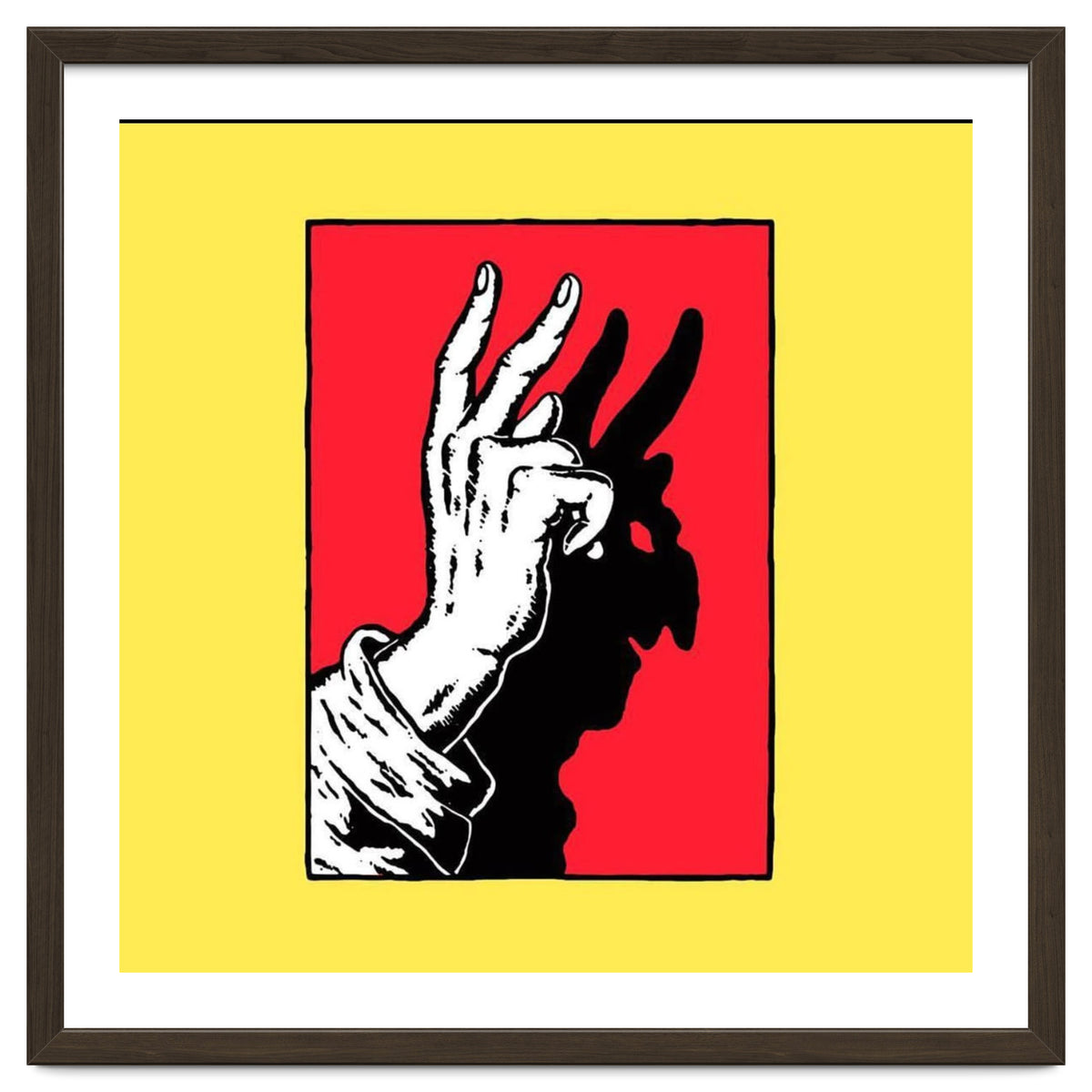 Hand Shadow Art – Peace & Freedom Illustration