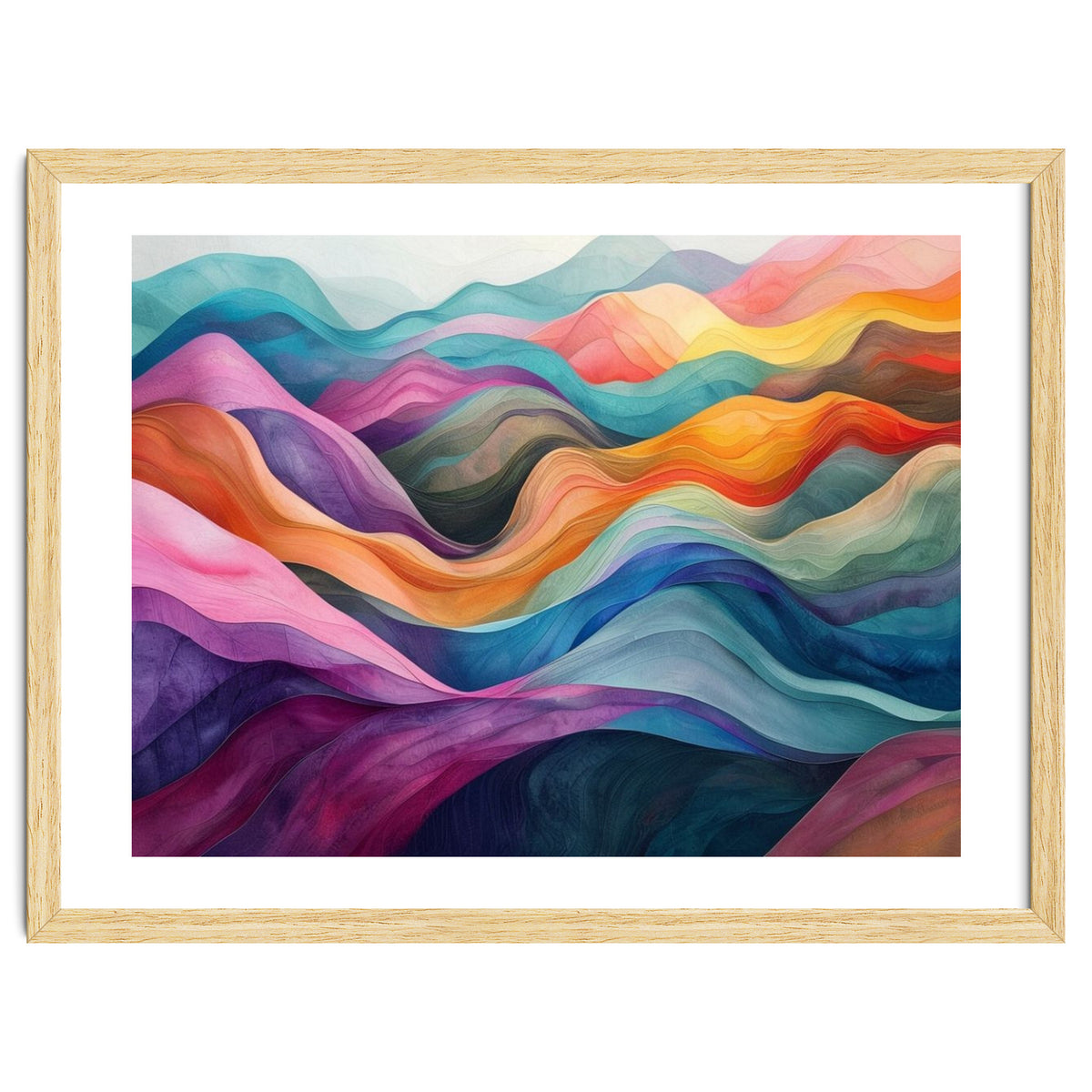 Colorful Abstract Wavy Landscape