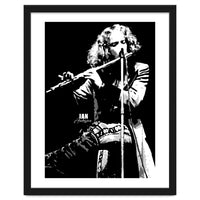 Ian Anderson British Musician Legend in Grayscale