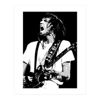 Neil Young Musician Legend in Grayscale (Print Only)