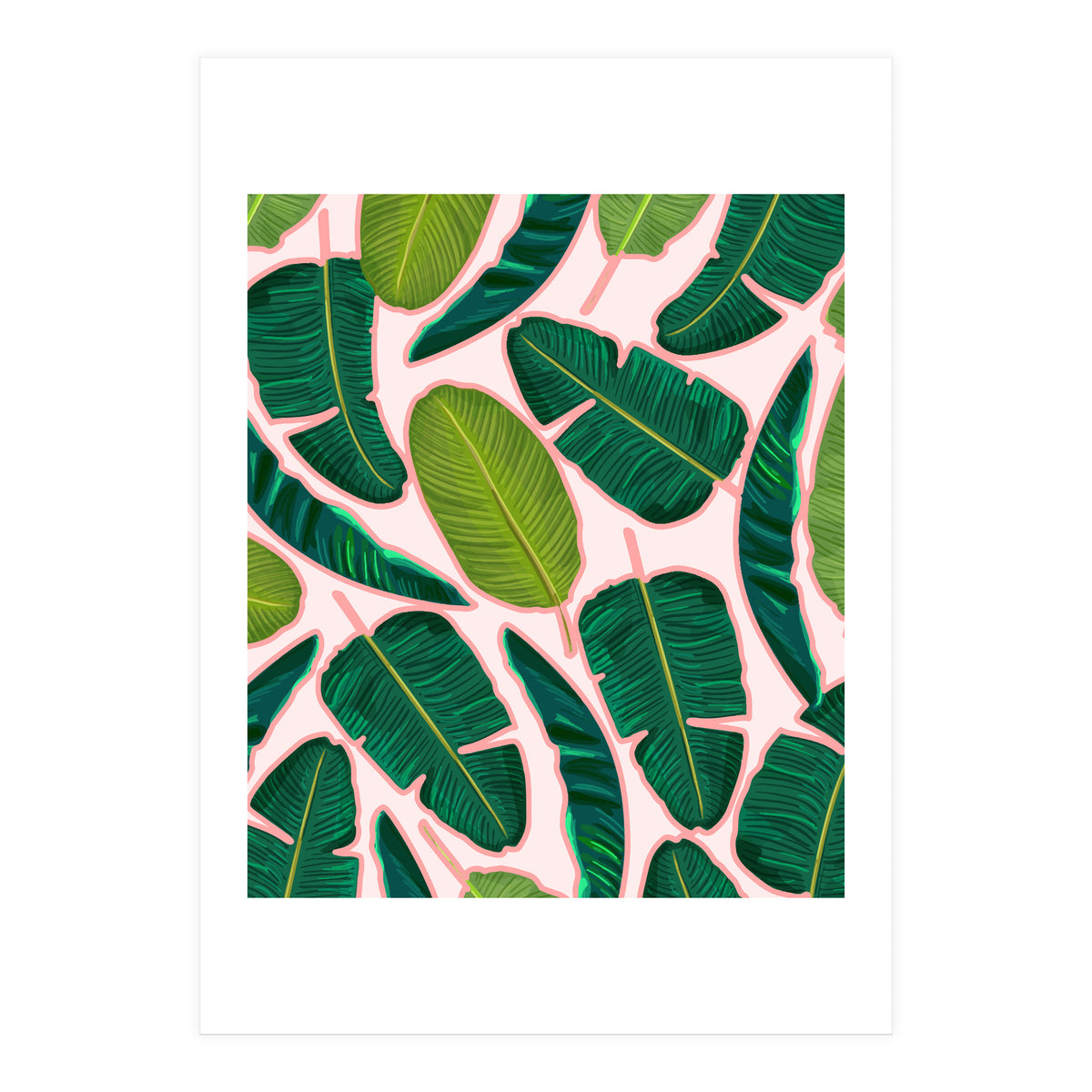 Banana Leaf Blush #society6 #decor #buyart (Print Only)