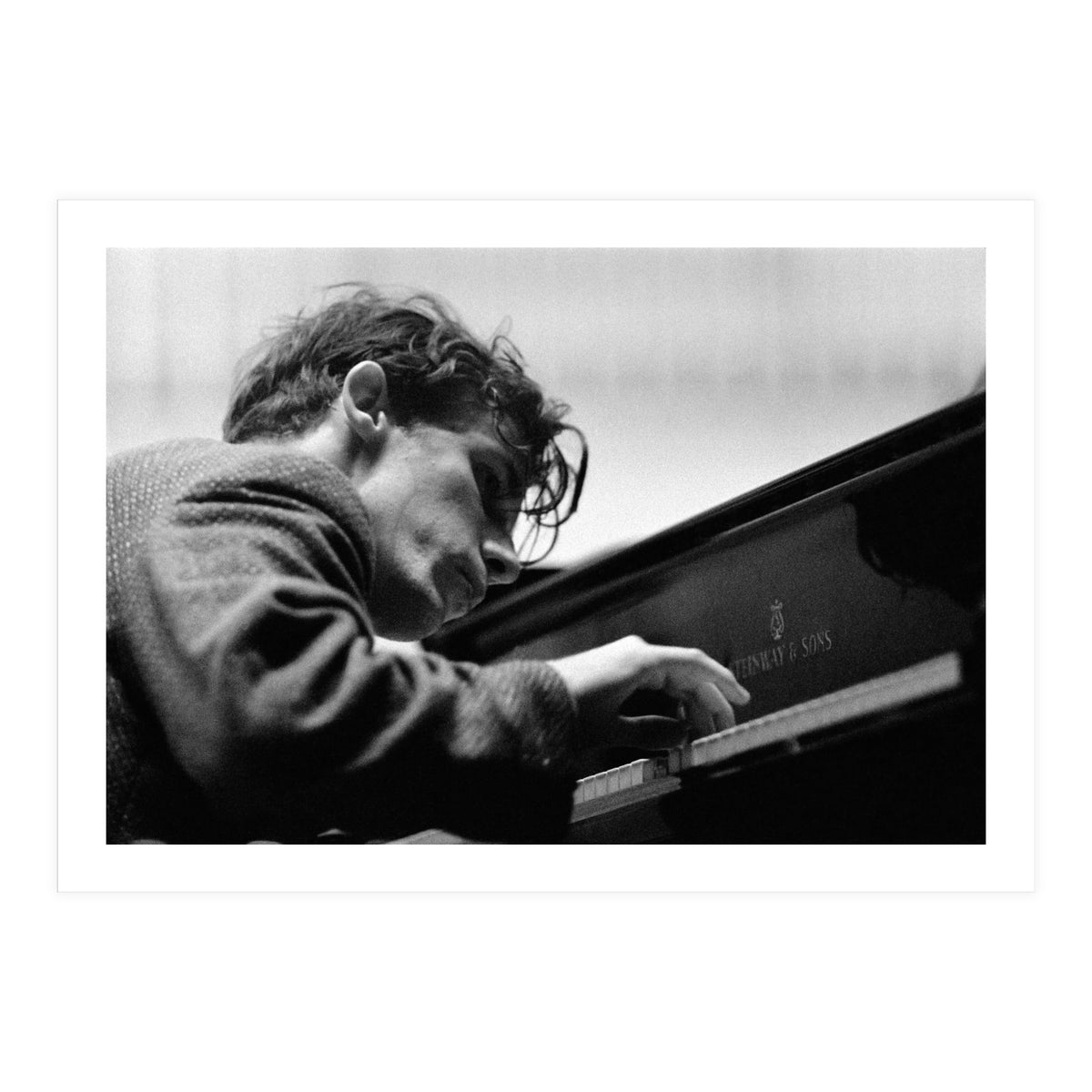 Pianist Glenn Gould with the Berlin  Philharmonic Orchestra under Herbert von Karajan. Berlin,1957. (Print Only)