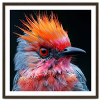 Close Up Of Exotic Bird With Vibrant Plumage