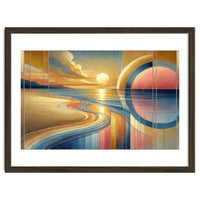 Sundown Serenity Scene In Art Deco