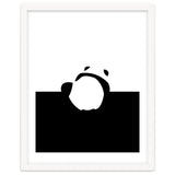 Find Your Feet, Panda Abstract Monochromatic Black & White, Wildlife Animals Cute Eclectic Bohemian Pets thumbnail
