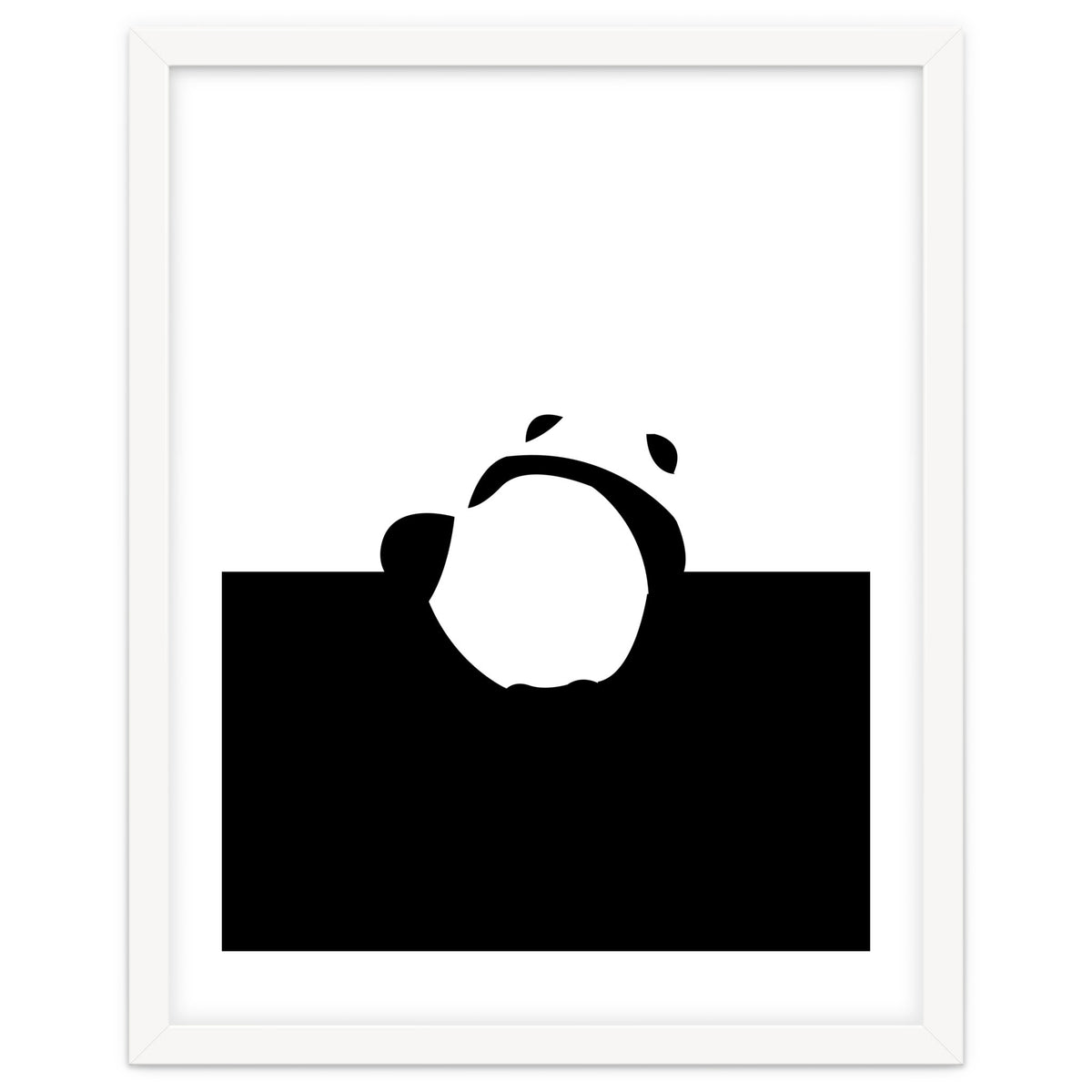 Find Your Feet, Panda Abstract Monochromatic Black & White, Wildlife Animals Cute Eclectic Bohemian Pets