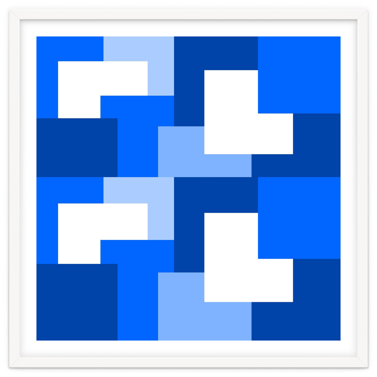 Blue Abstract Square Tiles