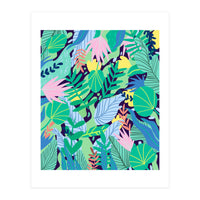Wild Garden | Eclectic Contemporary Boho Jungle | Forest Meadow Botanical Nature Plants (Print Only)