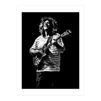 Pat Metheny American Jazz Guitarist Legend in Monochrome (Print Only)