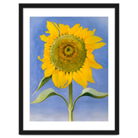 Georgia O’Keeffe – Sunflower, New Mexico (1935) | Bold Modernist Floral Painting Inspired by the American Southwest