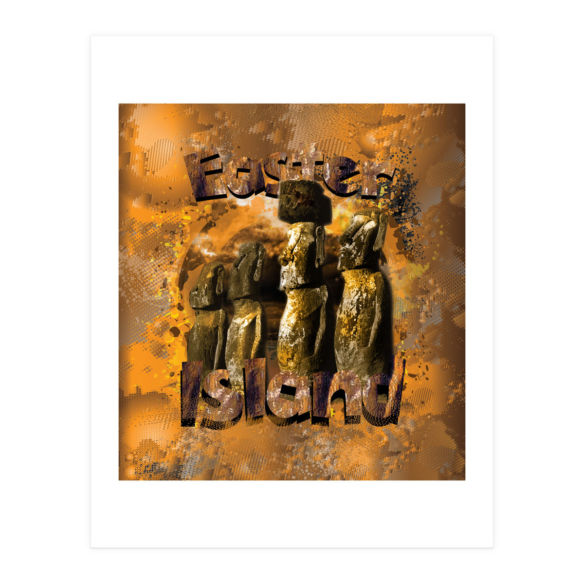 Easter Island Statues Polynesia (Print Only)