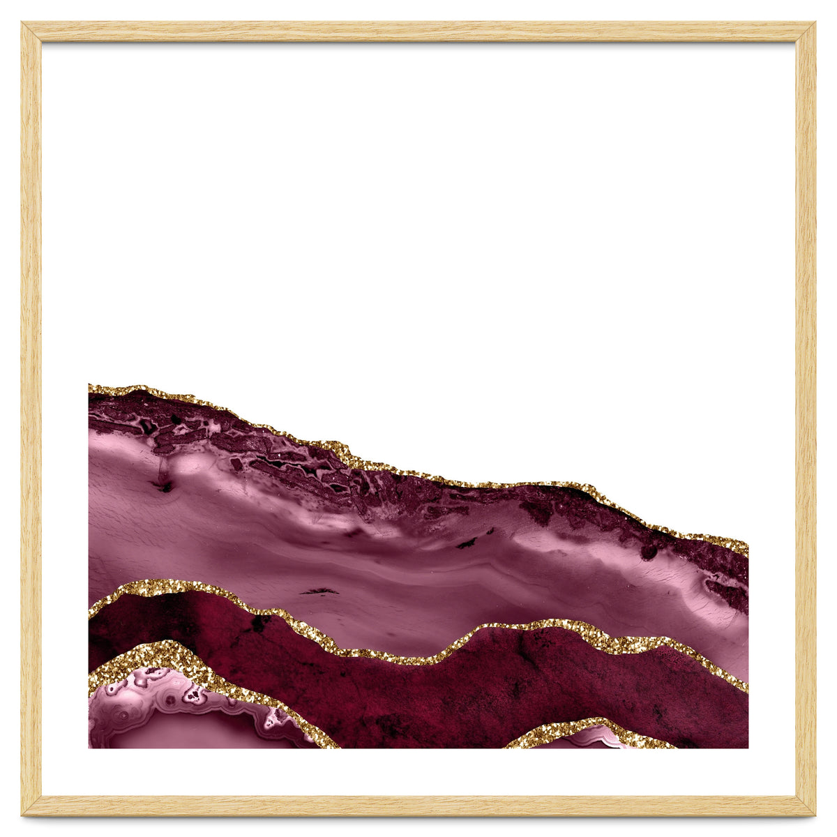 Burgundy & Gold Agate Texture 24