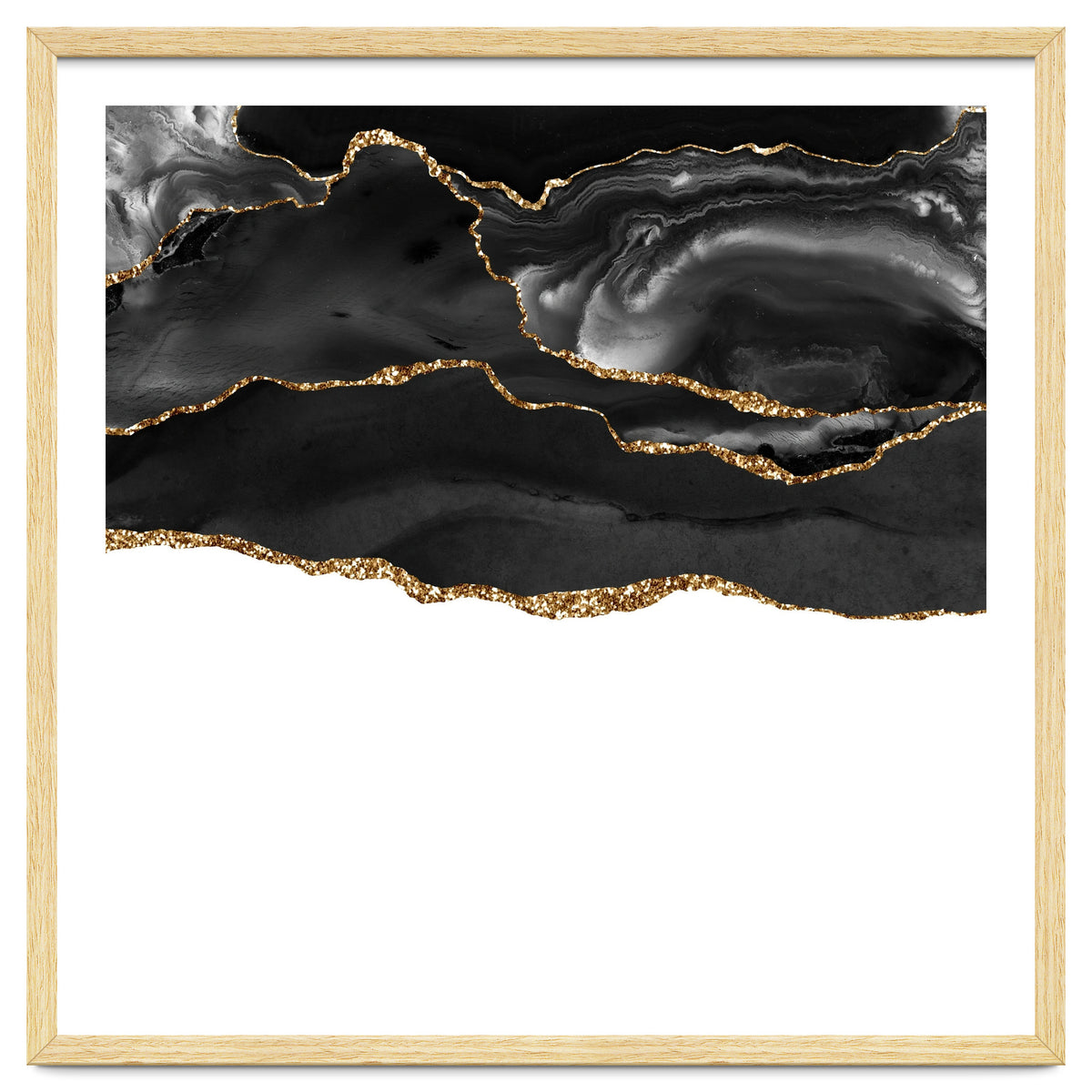 Black & Gold Agate Texture 05